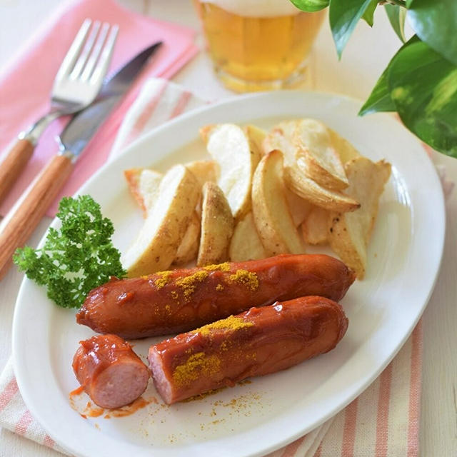 【ドイツ料理】カリーヴルスト（Currywurst）カレー風味♡ベルリンのファストフード