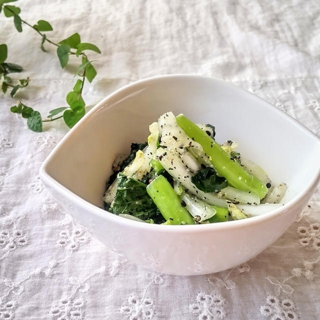 【アンチ劣化肌】『白菜と小松菜の黒ゴマナムル』美肌レシピ