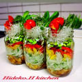 ほど塩レシピ★メイソンジャーで鶏にんにく春サラダごはん！ by Hideko Hiramotoさん
