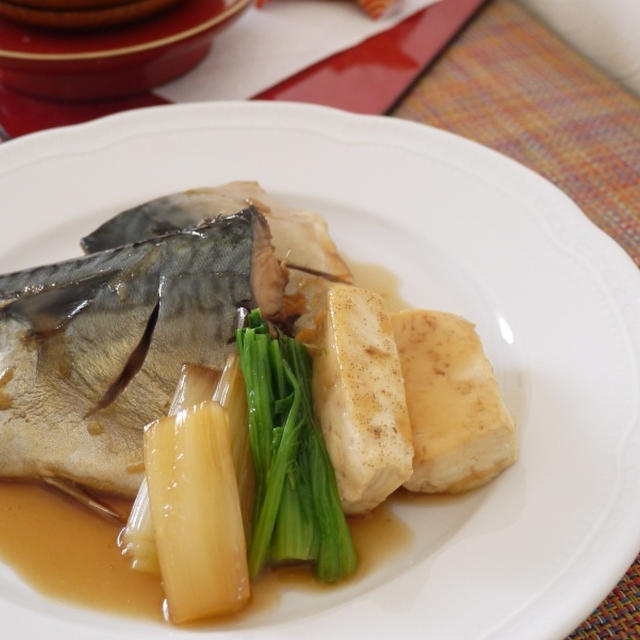 鯖の煮付けをメインのおかずに