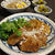 豚ひれ肉の黒酢あんとサツマイモの蒸し煮オリーブ油ゴマ和え