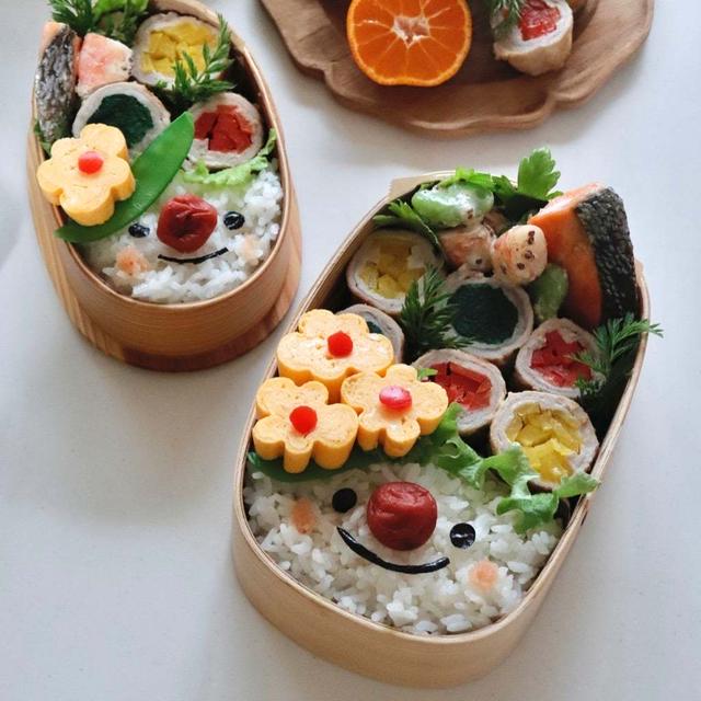 可愛いお弁当を旦那に持たせる嫌がらせ弁当「カラフル顔弁編」