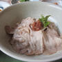 豆腐と豚肉のちり蒸し他三品　　8・14・2012