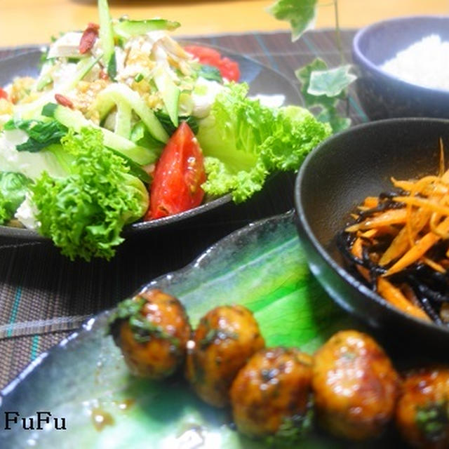 和の鶏だんごがいい手ごたえ？！息子に足りたかな。。。