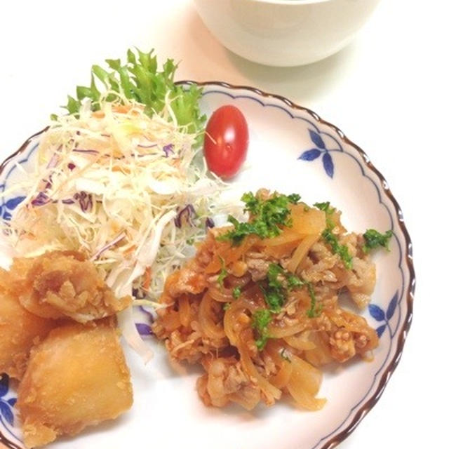ポークチャップで晩御飯 お弁当