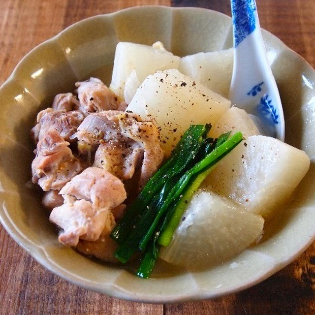 鶏肉と大根のネギ塩煮