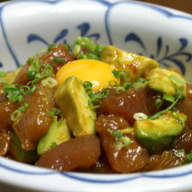 韓国風まぐろユッケでお夕飯