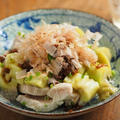 水晶鶏と蒸し茄子のしょう油麹かけ