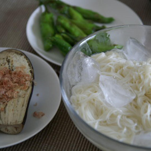昼ごはんに揖保の糸