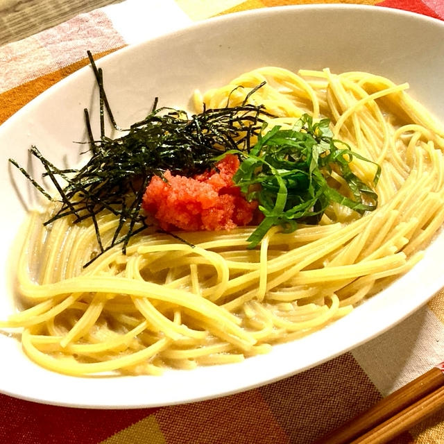 「明太豆乳パスタ」の作り方！調味料1つだけのワンパンお手軽パスタ