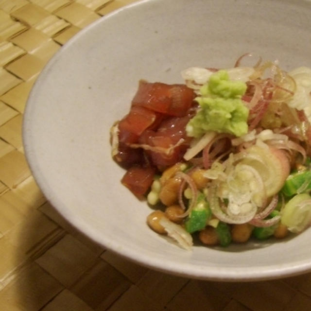 夏のマグロづけ納豆－今日のてまかけ