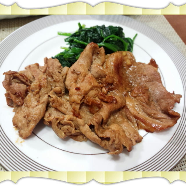 麺つゆとチューブの生姜で手軽に美味しく作れる、豚肉の生姜焼き