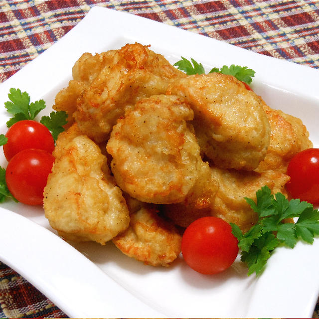 くらしのアンテナ掲載！少ない油で簡単サクサク鶏むね肉のスパイシーチキンナゲット。
