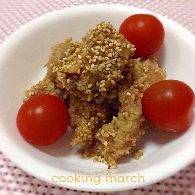 学校給食の味！カツオのごまみそ和え