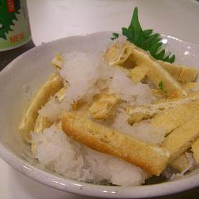 油揚げとジャコのおろし和えwith青じそドレッシング