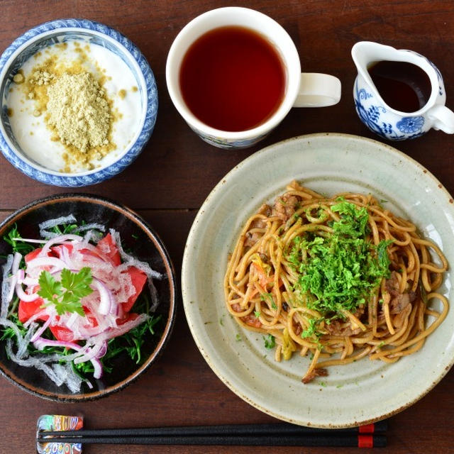 頂き物で朝ごはん