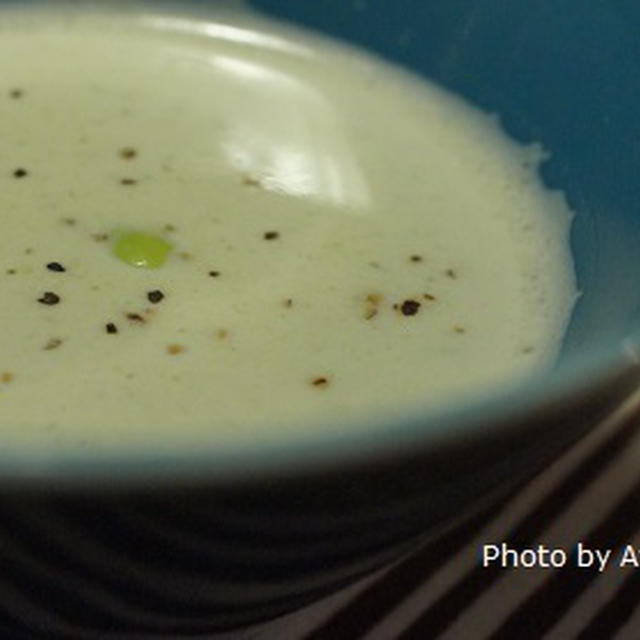 枝豆と大葉の冷製豆乳スープ