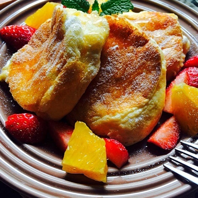 ふわふわシュワ〜♡スフレパンケーキ♡