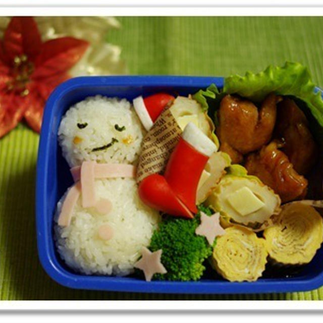 クリスマス☆雪だるま弁当