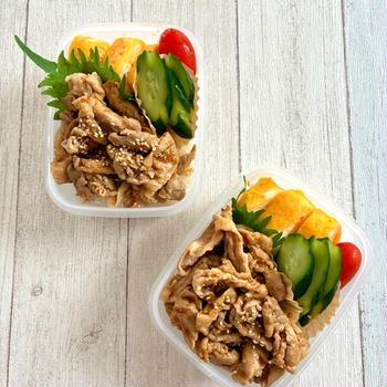 今日のお弁当。(姉弟弁)