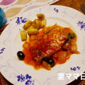 カジキマグロのトマト煮♪　Marlin with Tomato Sauce