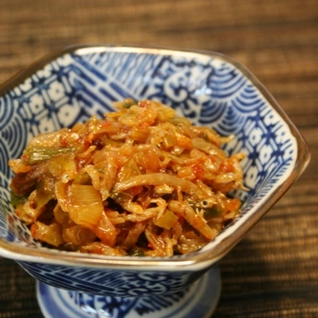 シラスとネギで佃煮風。