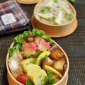 ブリの竜田揚げと季節外れの筍ご飯のお弁当 by shokoさん