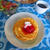 イチゴとヨーグルトソースのパンケーキ