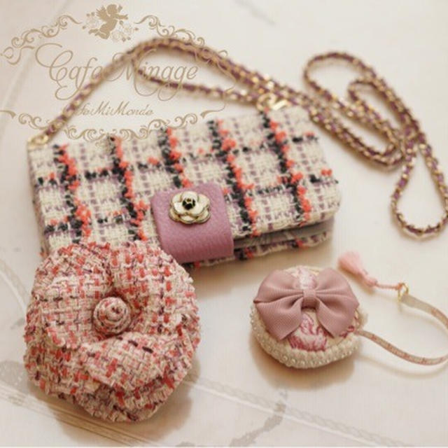 リントンツィード＆レザー♡スマホケース