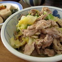 白菜と豚肉の簡単炒め