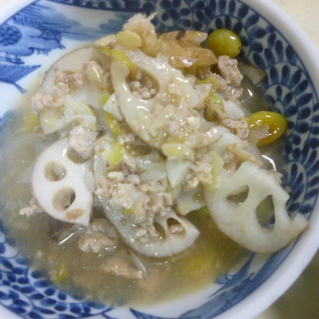 ヘルシーな♪麻婆れんこんで！晩御飯★