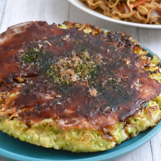 急にお好み焼きが食べたくて、なんなら焼きそばも、のごはんの日。