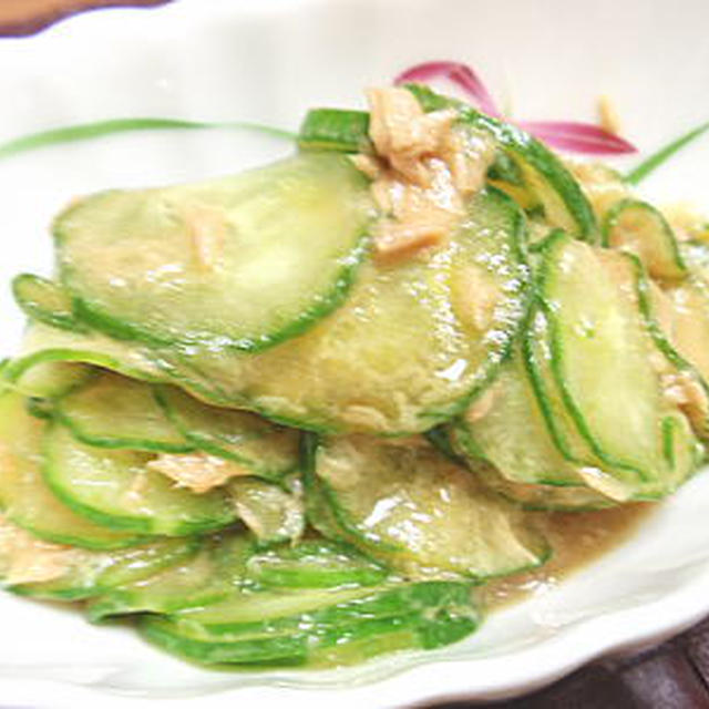 きゅうりとツナの胡麻酢和え（レシピ付）