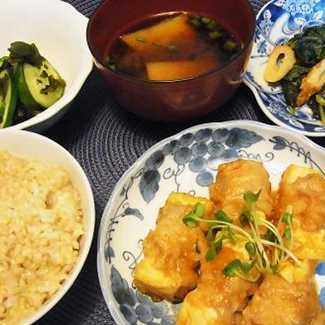 ボリューム満点☆肉巻き豆腐&酸性雨で(-_-;)