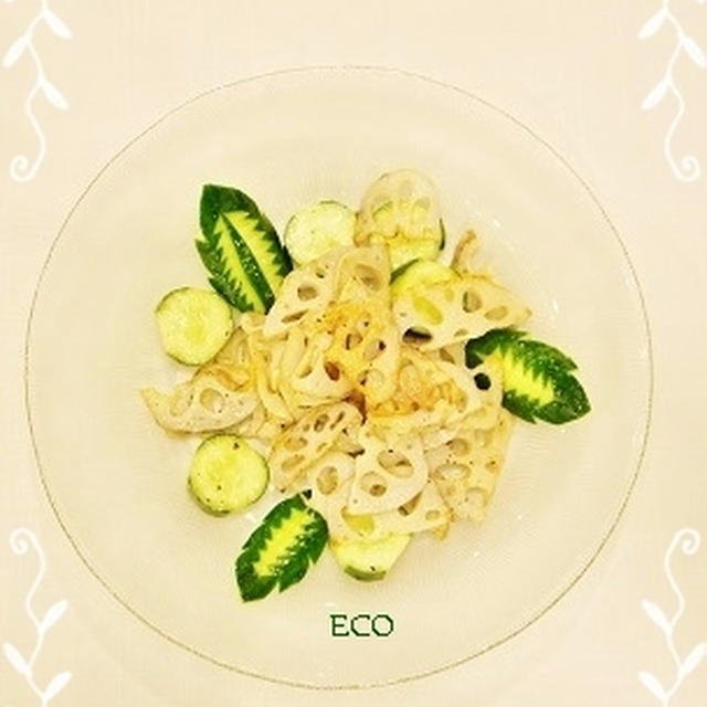 Salada of Lotus and Cucumber/レンコンとキュウリのサラダ/สลัดผัก