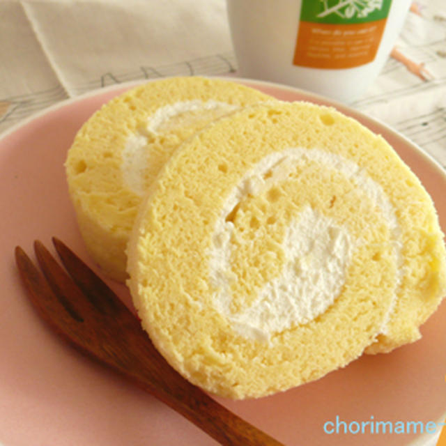 ふわふわミニサイズ♪チーズクリームロールケーキ