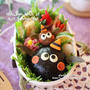 レシピ有り☆まっくろくろすけコウモリのハロウィン弁当