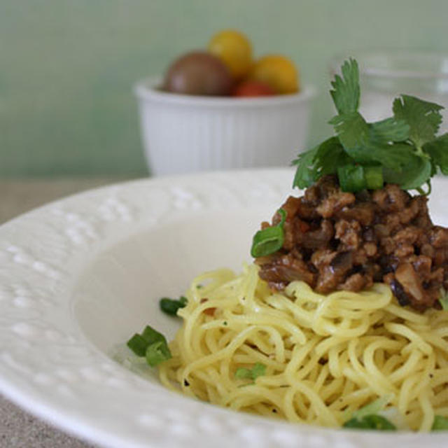 ナス味噌のジャージャン麺