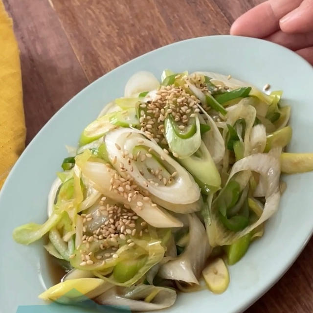 長ねぎの麺つゆ中華和え