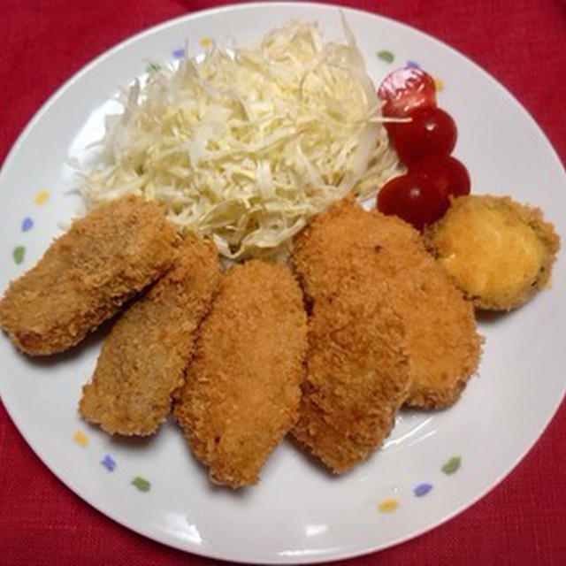 低温調理した豚肉と鶏肉でミックスフライ