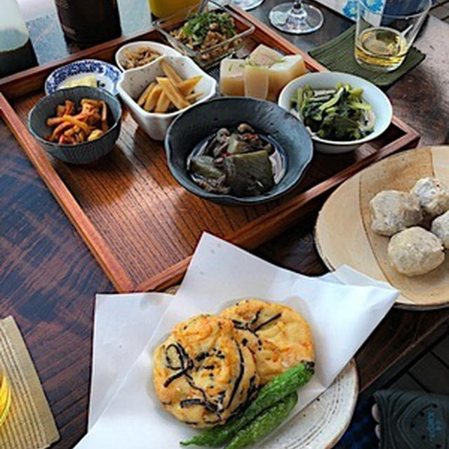 ベランダで昼飲みー