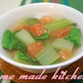 夏向け簡単レシピを画像付きでアップしていきます♪【１】『青梗菜とトマトのさっぱり中華スープ』