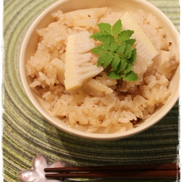たけのこご飯　と　ささみのマヨチー焼き