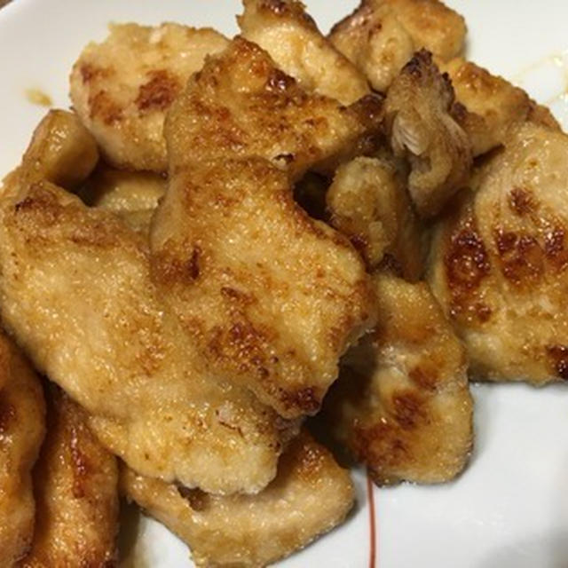 鶏胸肉の甘辛ニンニク醤油+きんぴら2品