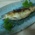 鮎の塩焼き、イサキのお刺身、魚づくしな食卓