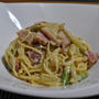 アスパラとベーコンのクリームパスタ
