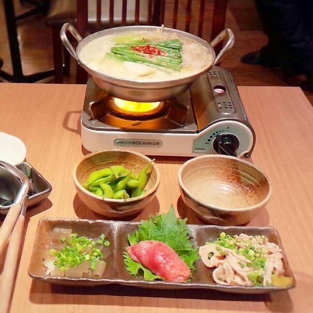 夜は、モツ鍋♡