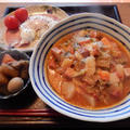 お餅ミネストローネと筑前煮