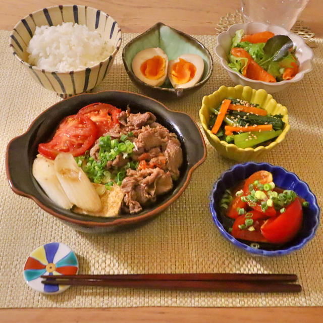 155.晩ごはんレシピ:トマトすき焼き