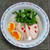 黄身が流れでてしまったぁ・・・エスニックにゅう麺♪・・♪